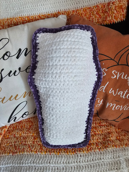 Purple and White Cuddle Coffin