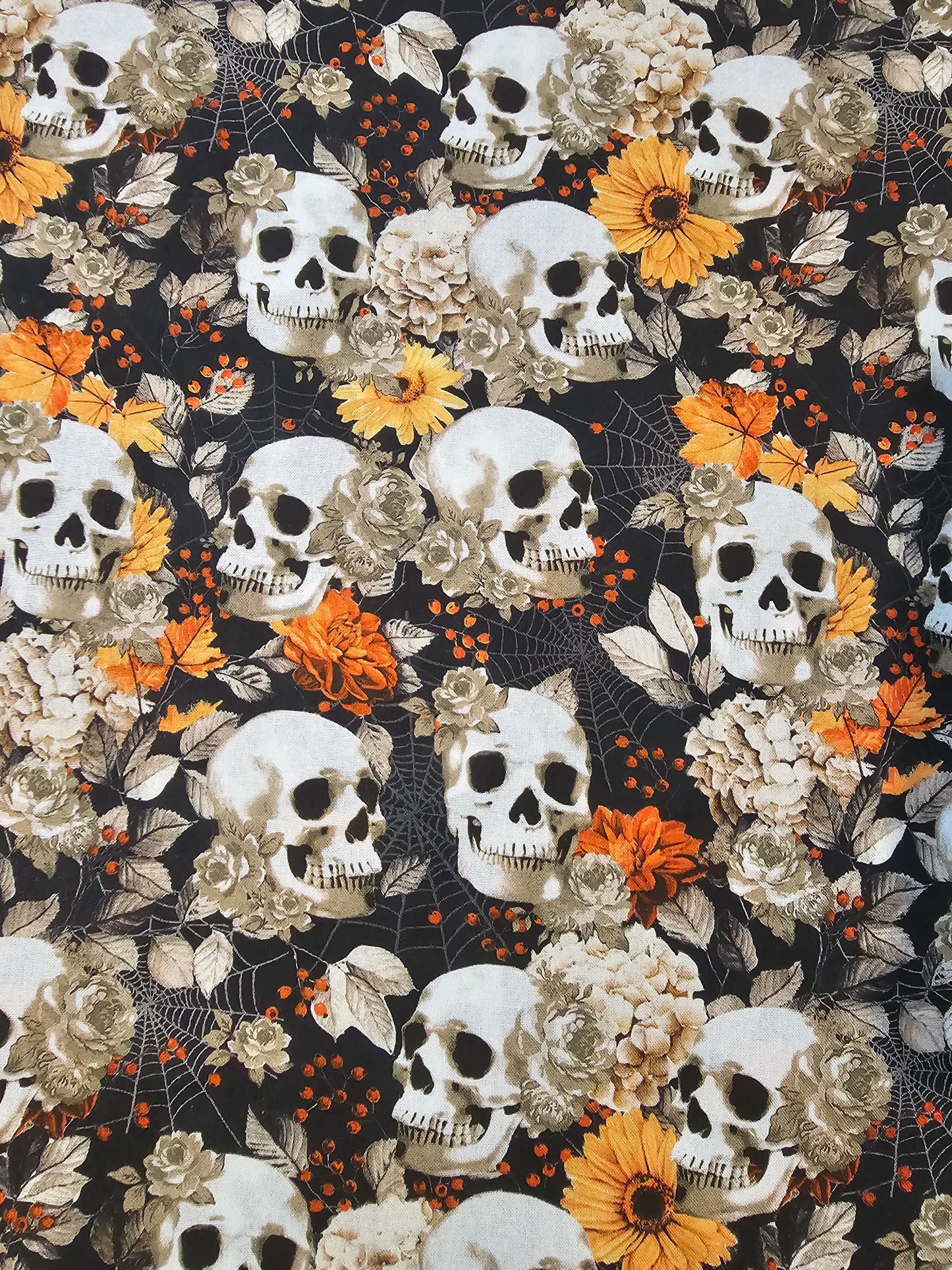 Skull Purse - Beige & Orange