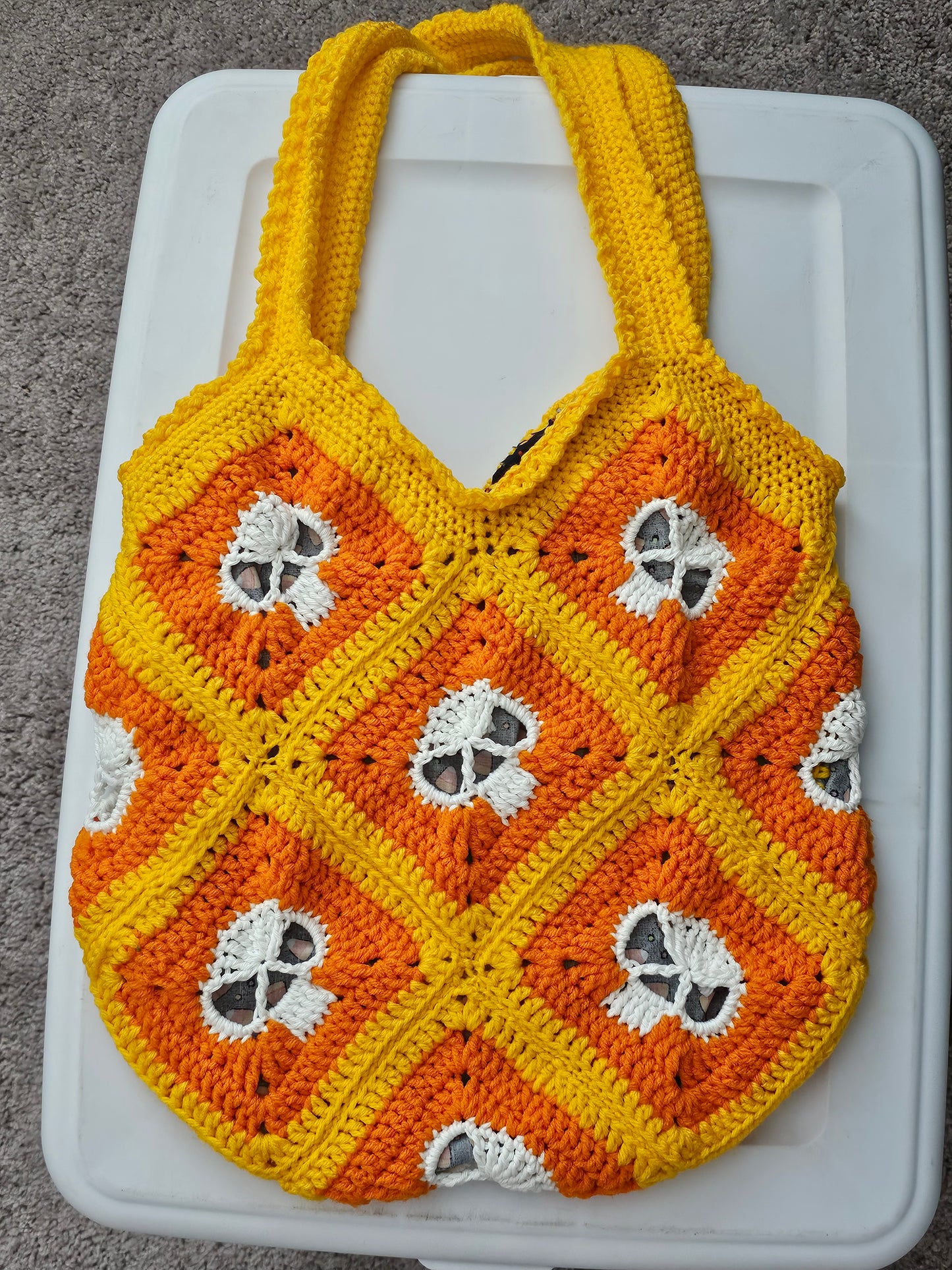 Candy Corn Skull Purse